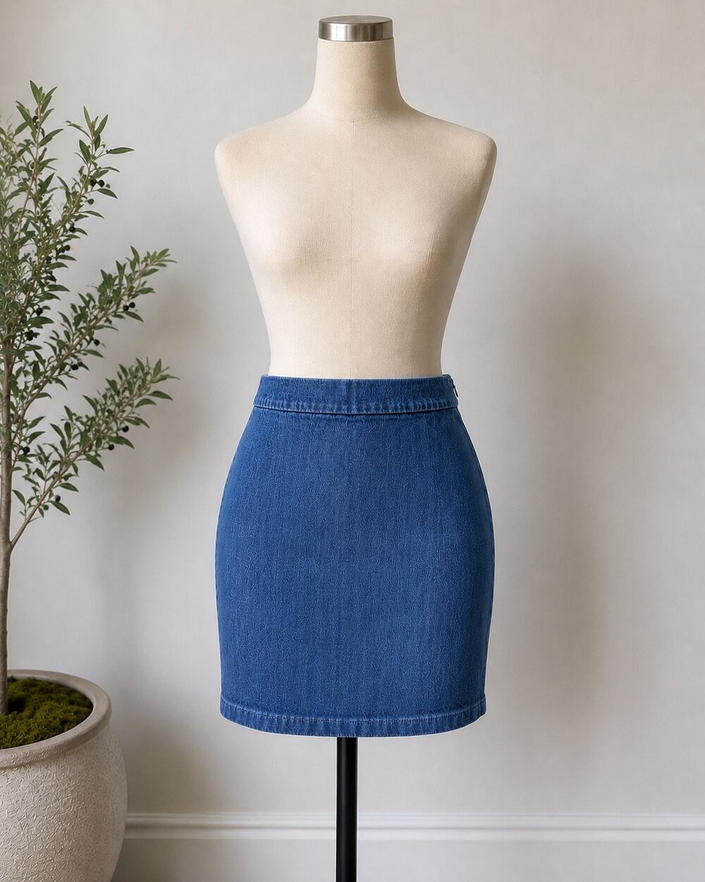 Susana Monaco Light Denim Stretch Mini Skirt Size Small NWT
